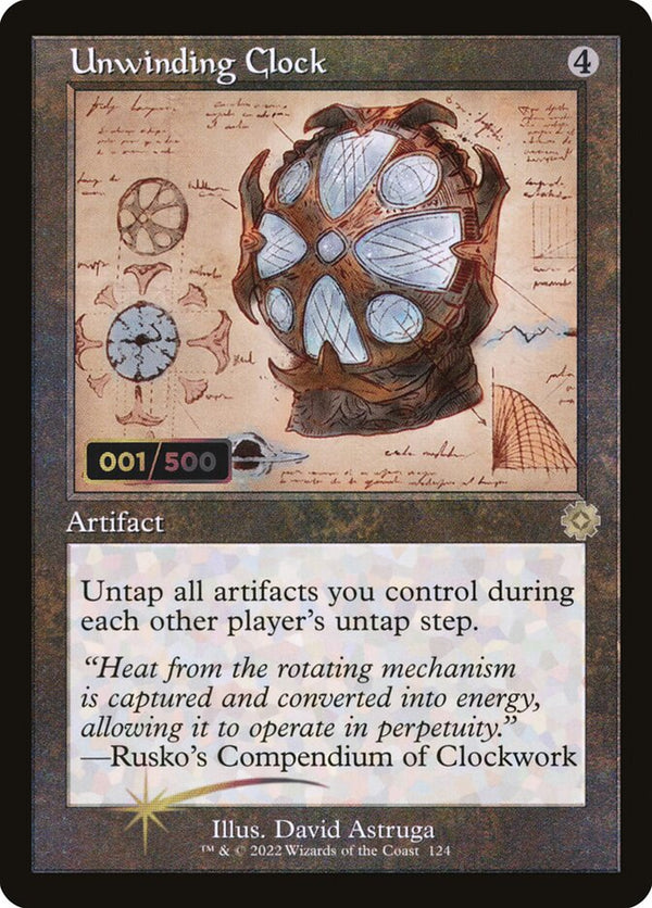 Unwinding Clock (Schematic) (Serial Numbered) - Magic: The Gathering