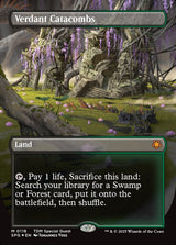 Verdant Catacombs (Borderless) (Dragonscale Foil) - Magic: The Gathering