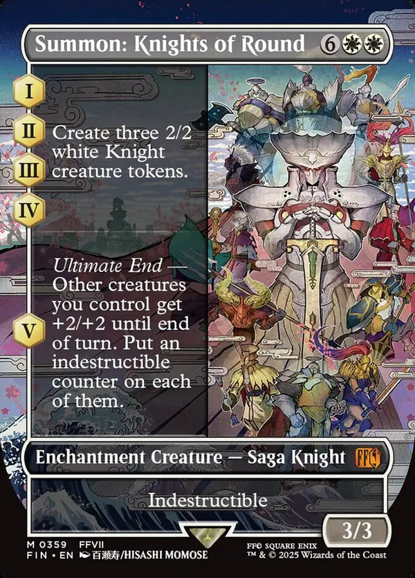 Summon: Knights of Round (Borderless) - Magic: The Gathering