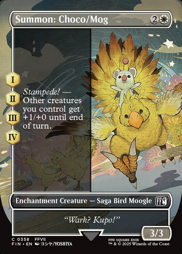 Summon: Choco/Mog (Borderless) - Magic: The Gathering