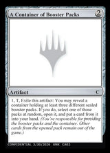 A Container of Booster Packs - Magic: The Gathering