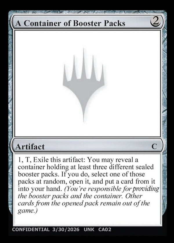 A Container of Booster Packs - Magic: The Gathering