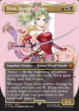 Terra, Herald of Hope (Borderless) (Surge Foil) - Magic: The Gathering