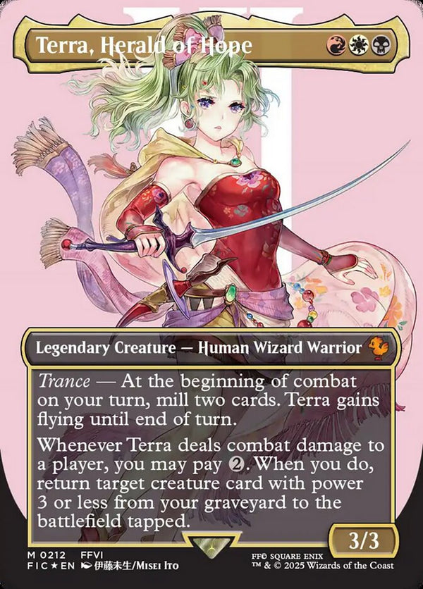 Terra, Herald of Hope (Borderless) (Surge Foil) - Magic: The Gathering