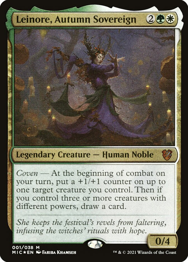 Leinore, Autumn Sovereign (Display Commander) - Thick Stock - Magic: The Gathering