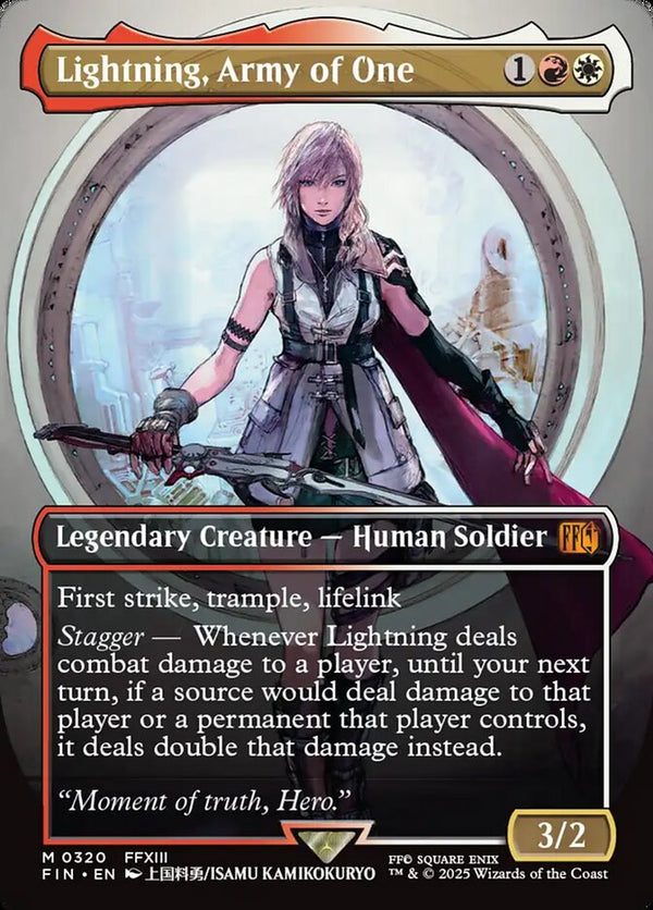 Lightning, Army of One (0320) (Borderless) - Magic: The Gathering