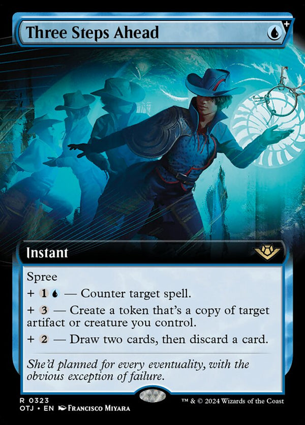 Three Steps Ahead (Extended Art) - Magic: The Gathering