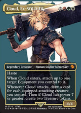 Cloud, Ex-SOLDIER (Borderless) (Surge Foil) - Magic: The Gathering