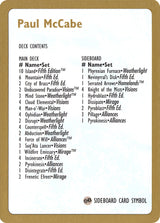 1997 Paul McCabe Decklist Card - Magic: The Gathering