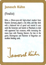 1997 Janosch Kuhn Biography Card (WCD) - Magic: The Gathering