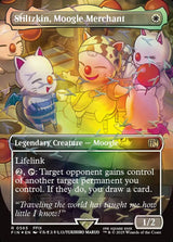 Stiltzkin, Moogle Merchant (Borderless) (Chocobo Track Foil) - Magic: The Gathering