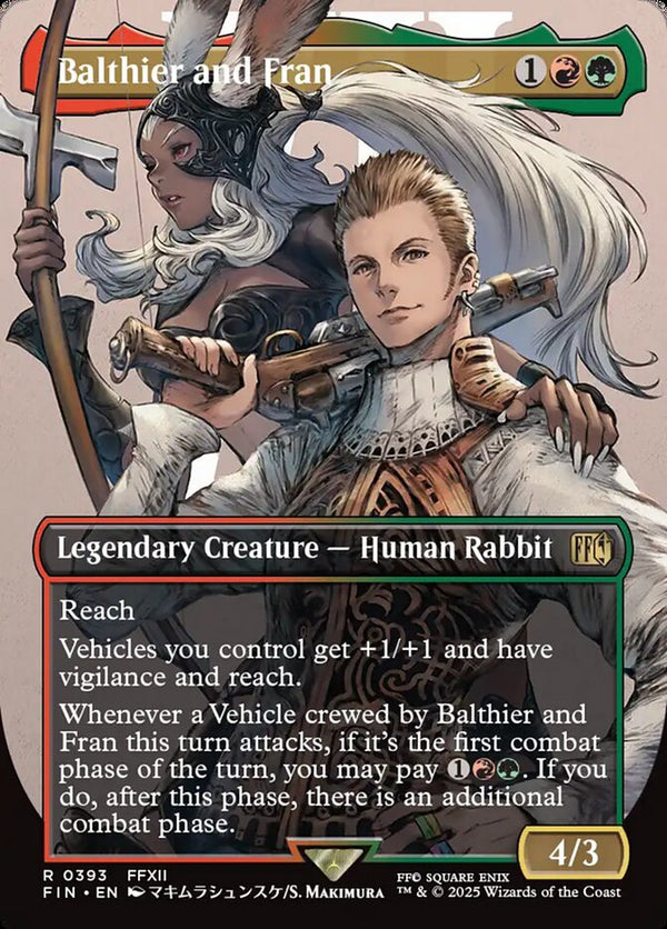 Balthier and Fran (0393) (Borderless) - Magic: The Gathering