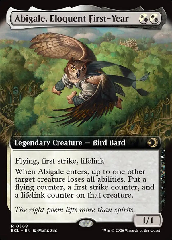 Abigale, Eloquent First-Year (Extended Art) - Magic: The Gathering