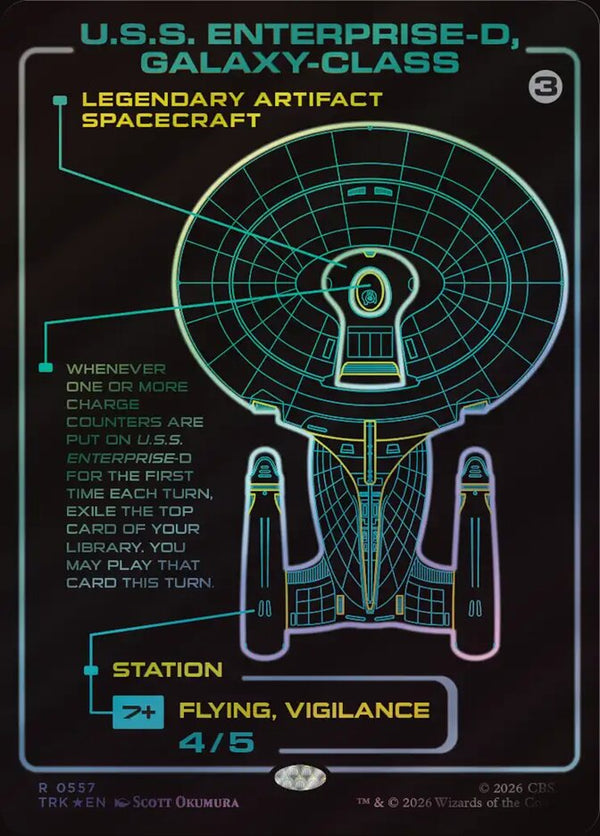 U.S.S. Enterprise-D, Galaxy-Class (Surge Foil) - Magic: The Gathering