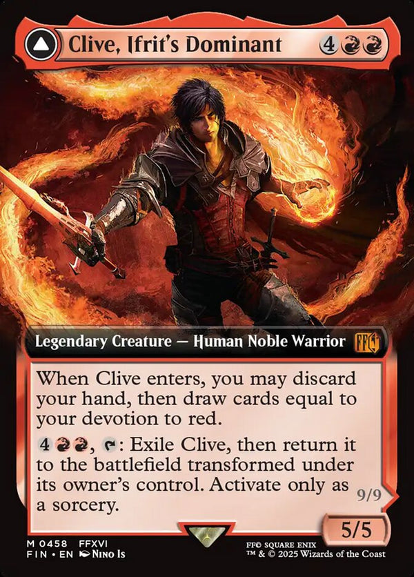 Clive, Ifrit's Dominant (Extended Art) - Magic: The Gathering
