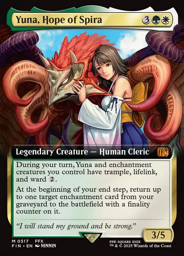 Yuna, Hope of Spira (Extended Art) - Magic: The Gathering