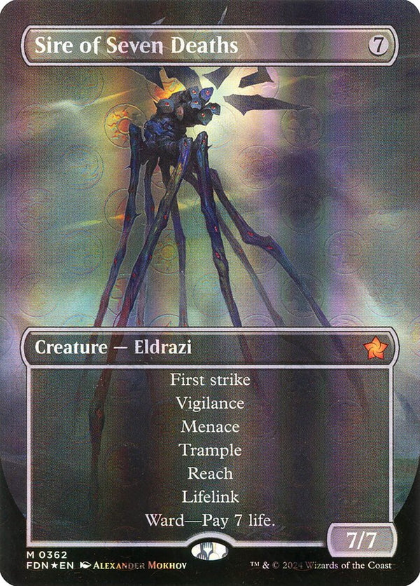 Sire of Seven Deaths (Borderless) (Mana Foil) - Magic: The Gathering