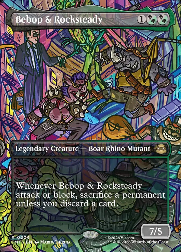Bebop & Rocksteady (Borderless) - Magic: The Gathering