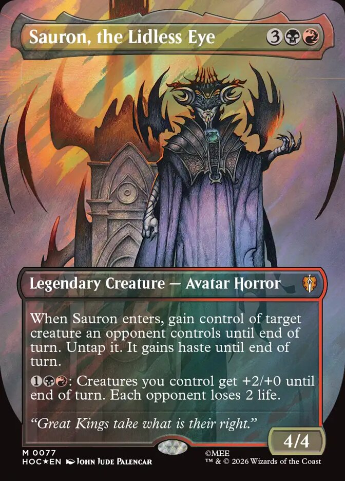 Sauron, the Lidless Eye (Borderless) (Surge Foil)