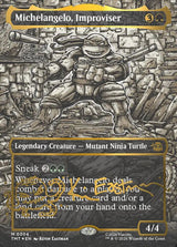 Michelangelo, Improviser (Borderless) (Gold-Stamped Signature) - Magic: The Gathering