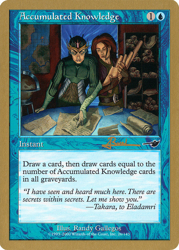 Accumulated Knowledge - 2001 Antoine Ruel (NMS) - Magic: The Gathering