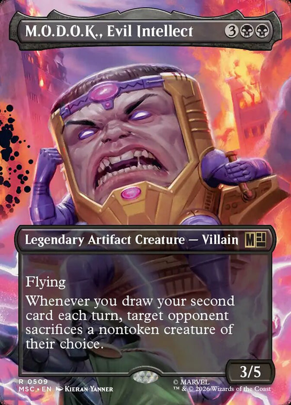 M.O.D.O.K., Evil Intellect (Borderless) - Magic: The Gathering