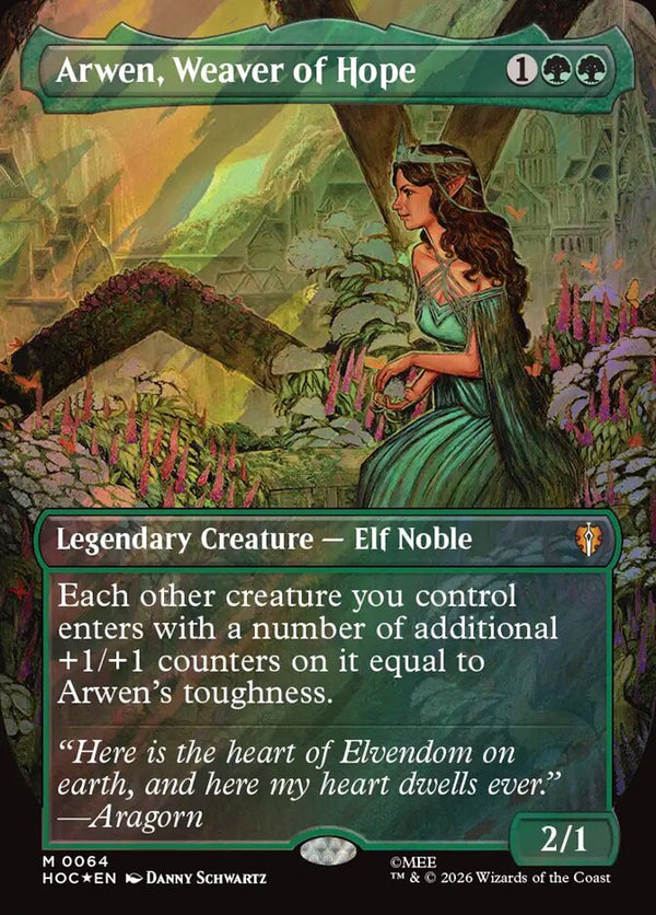 Arwen, Weaver of Hope (Borderless) (Surge Foil) - Magic: The Gathering