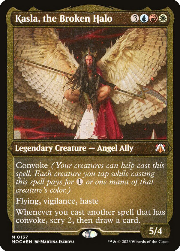 Kasla, the Broken Halo (Display Commander) - Thick Stock - Magic: The Gathering