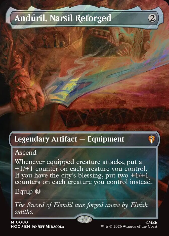 Anduril, Narsil Reforged (Borderless) (Surge Foil)