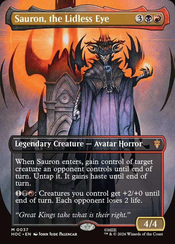 Sauron, the Lidless Eye (Borderless) - Magic: The Gathering