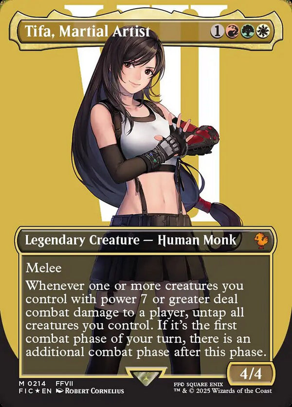 Tifa, Martial Artist (Borderless) (Surge Foil) - Magic: The Gathering