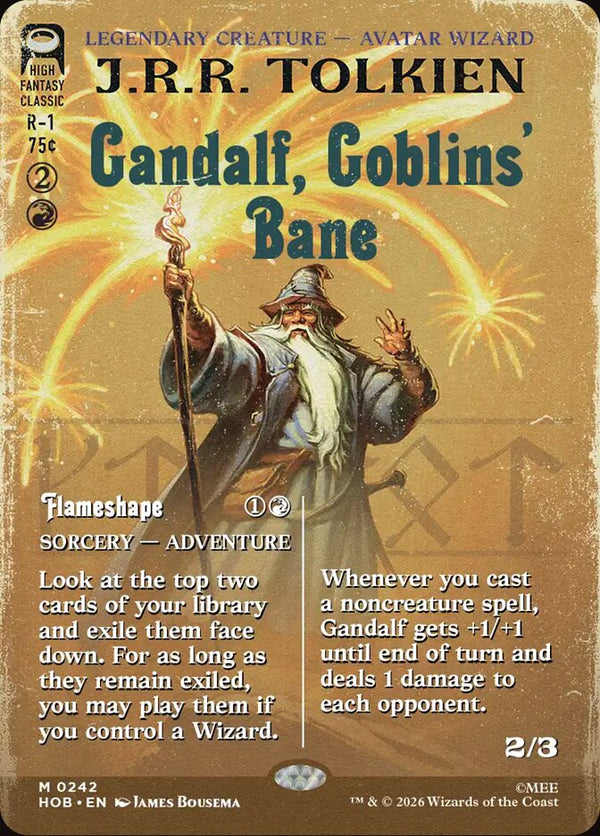 Gandalf, Goblins' Bane (Borderless) (HOB 242) - Magic: The Gathering