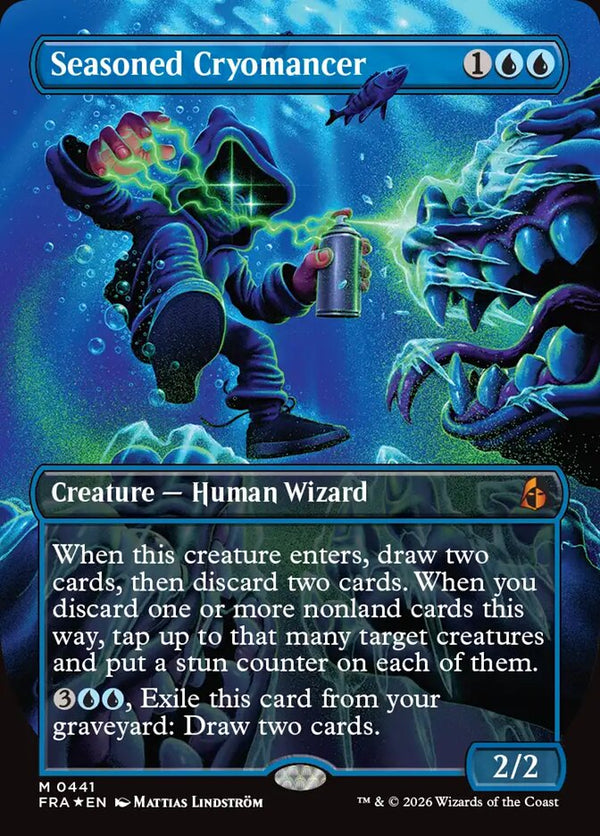 Seasoned Cryomancer (Borderless) (0441) (FRA 441) - Magic: The Gathering