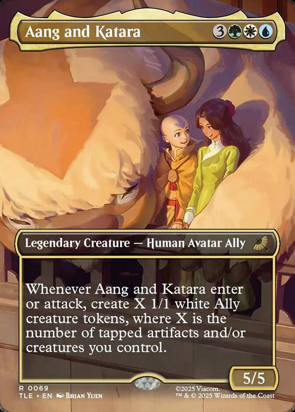 Aang and Katara (Borderless) - Magic: The Gathering