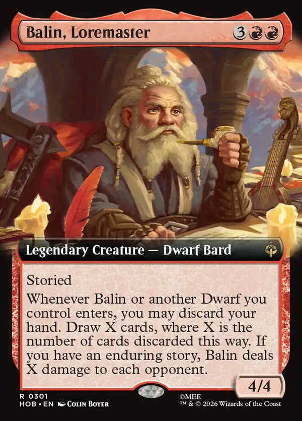 Balin, Loremaster (Extended Art) (HOB 301) - Magic: The Gathering