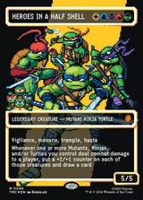 Heroes in a Half Shell (0096) (Borderless) (Surge Foil) - Magic: The Gathering