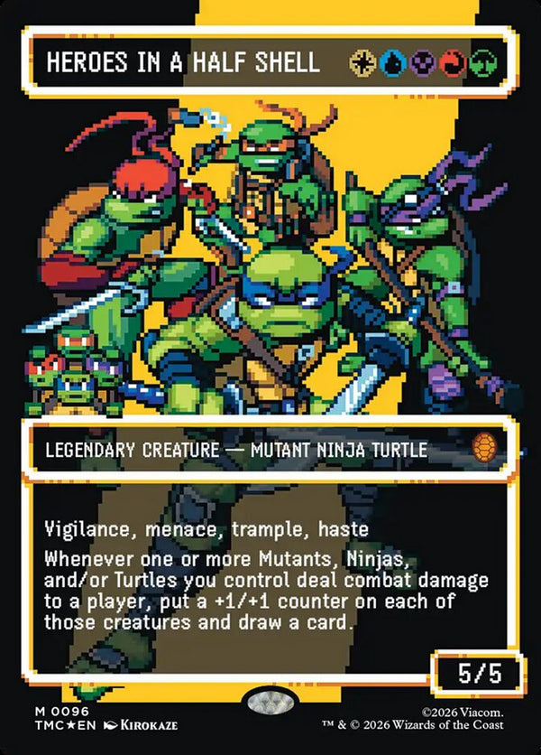 Heroes in a Half Shell (0096) (Borderless) (Surge Foil) - Magic: The Gathering