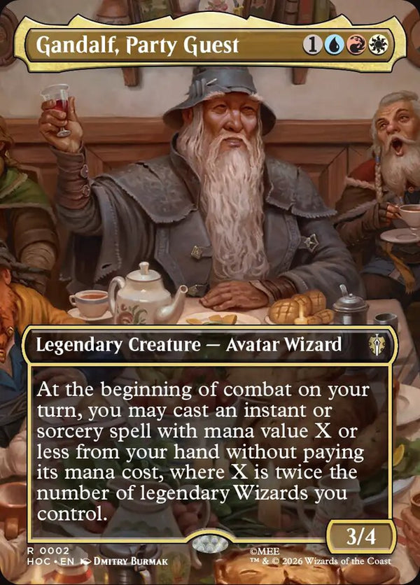 Gandalf, Party Guest (Borderless) - Magic: The Gathering