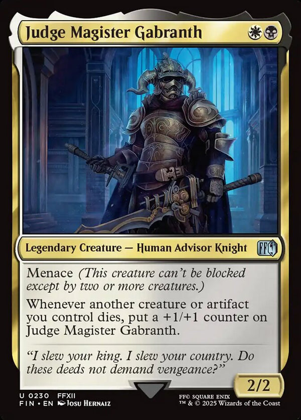 Judge Magister Gabranth - Magic: The Gathering
