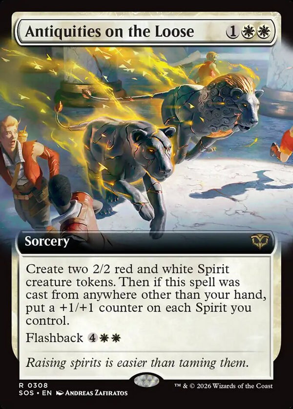 Antiquities on the Loose (Extended Art) - Magic: The Gathering