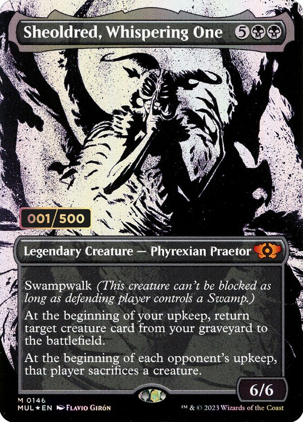 Sheoldred, Whispering One (Serial Numbered) - Magic: The Gathering
