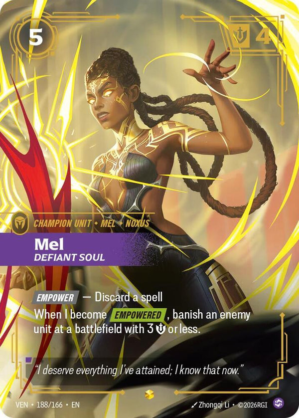 Mel, Defiant Soul (Overnumbered) (VEN 188/166) - Riftbound: League of Legends TCG