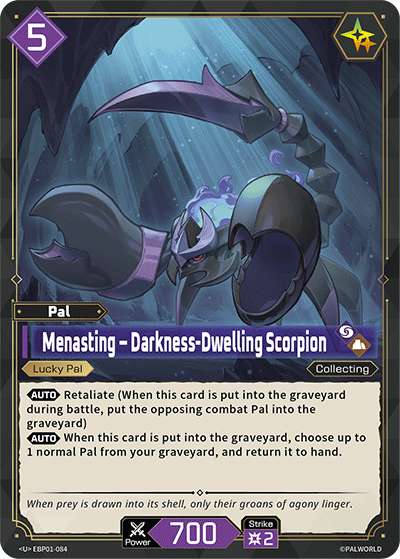 Menasting - Darkness-Dwelling Scorpion (EBP01-084) - Palworld