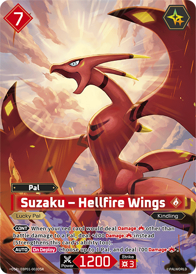 Suzaku - Hellfire Wings (OSR) (EBP01-002OSR) - Palworld
