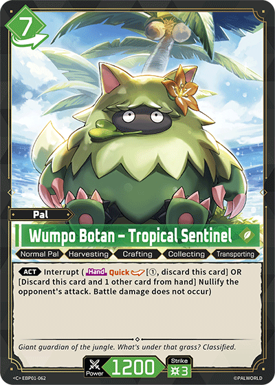 Wumpo Botan - Tropical Sentinel (EBP01-062) - Palworld