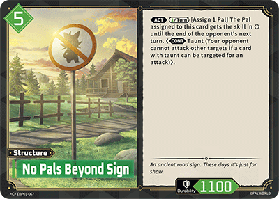 No Pals Beyond Sign (EBP01-067) - Palworld