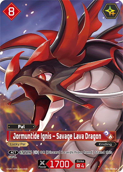 Jormuntide Ignis - Savage Lava Dragon (OSR) (EBP01-001OSR) - Palworld