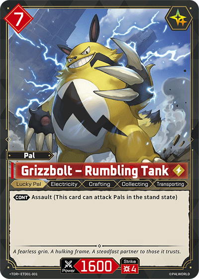 Grizzbolt - Rumbling Tank (ETD01-001) - Palworld