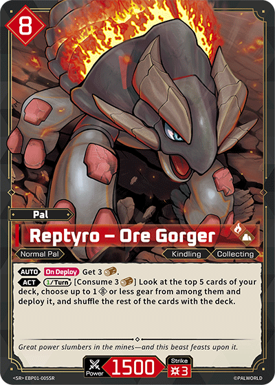 Reptyro - Ore Gorger (SR) (EBP01-005SR) - Palworld